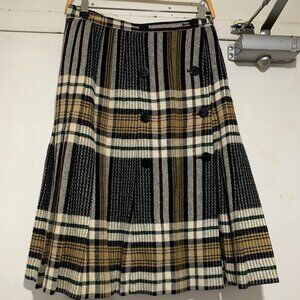 VINTAGE HENRY WHITE DUBLIN WOOL PLAID PLEATED KILT SKIRTS SIZE 10